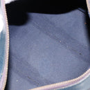 CELINE C Sulky Hand Bag Canvas Navy Gold Auth 73095-19