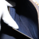 CELINE C Sulky Hand Bag Canvas Navy Gold Auth 73095-24