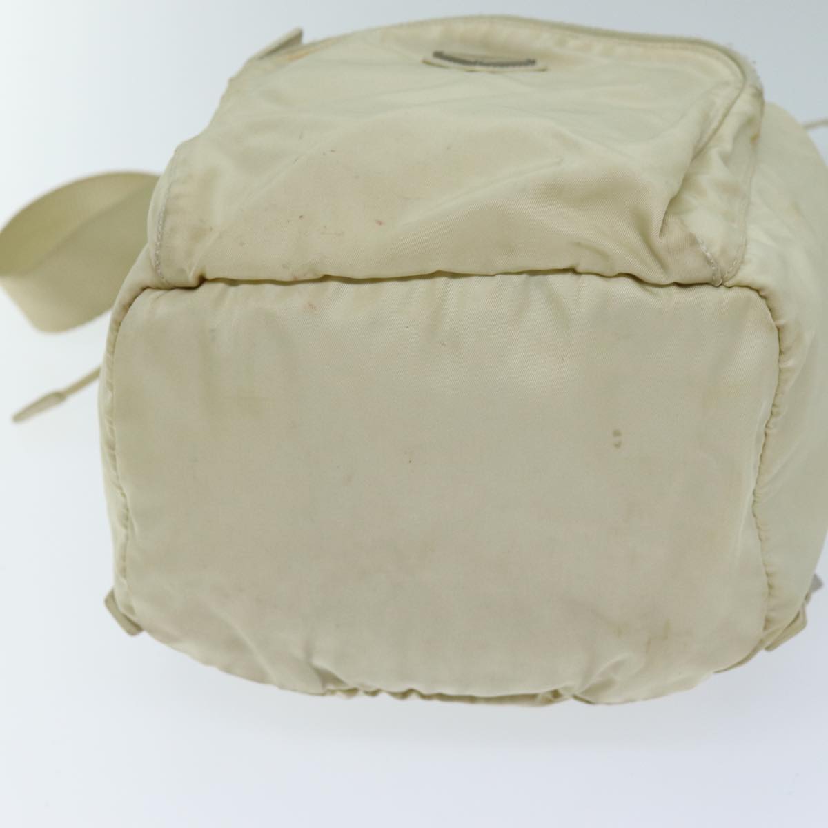 PRADA Backpack Nylon Cream Auth 73099