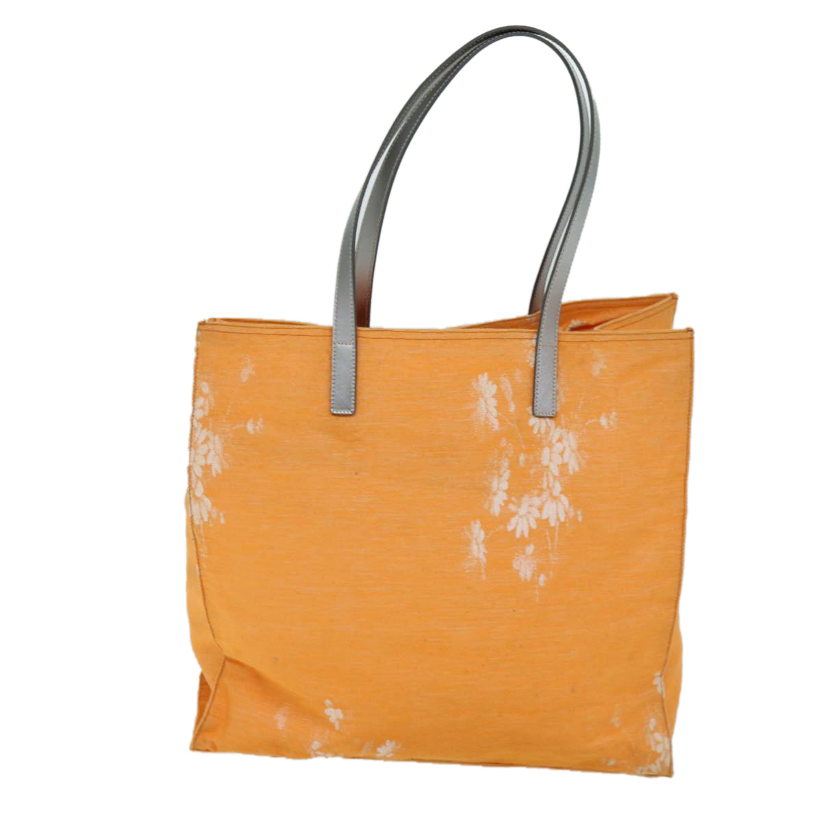 PRADA Tote Bag Canvas Orange Auth 73103 - 0