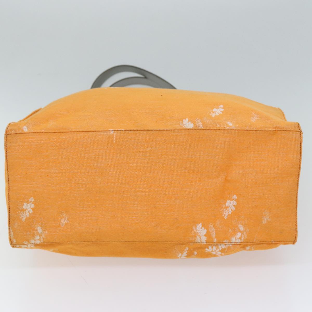 PRADA Tote Bag Canvas Orange Auth 73103