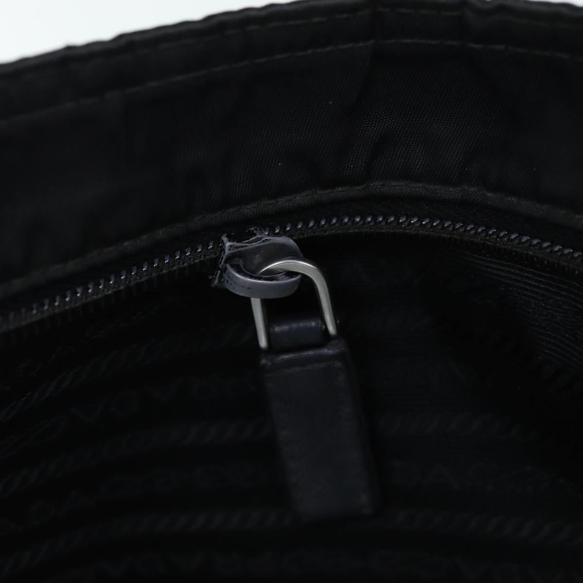 PRADA Shoulder Bag Nylon Black Auth 73105