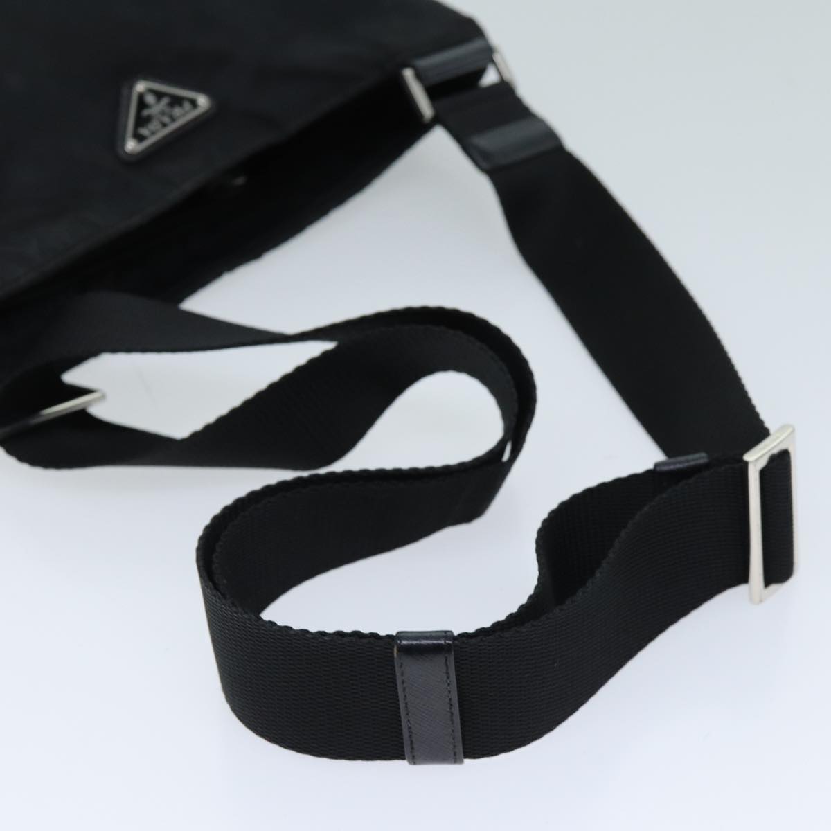 PRADA Shoulder Bag Nylon Black Auth 73105