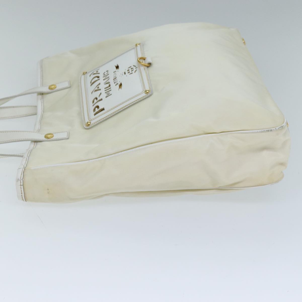 PRADA Tote Bag Nylon 2way White Auth 73106