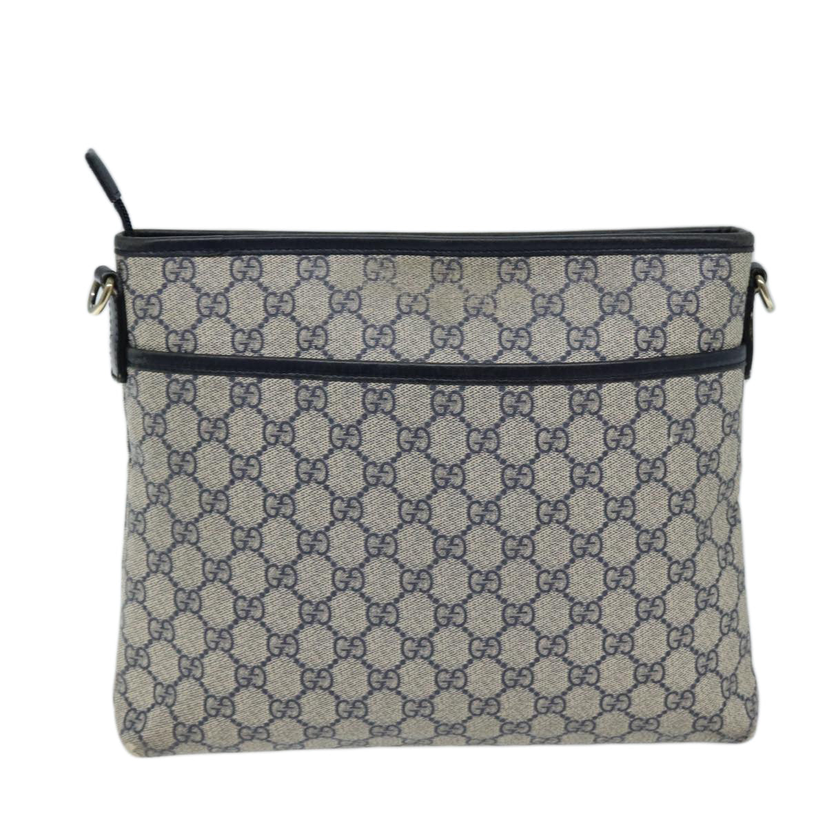 GUCCI GG Supreme Shoulder Bag PVC Outlet Navy 388924 Auth 73108 - 0