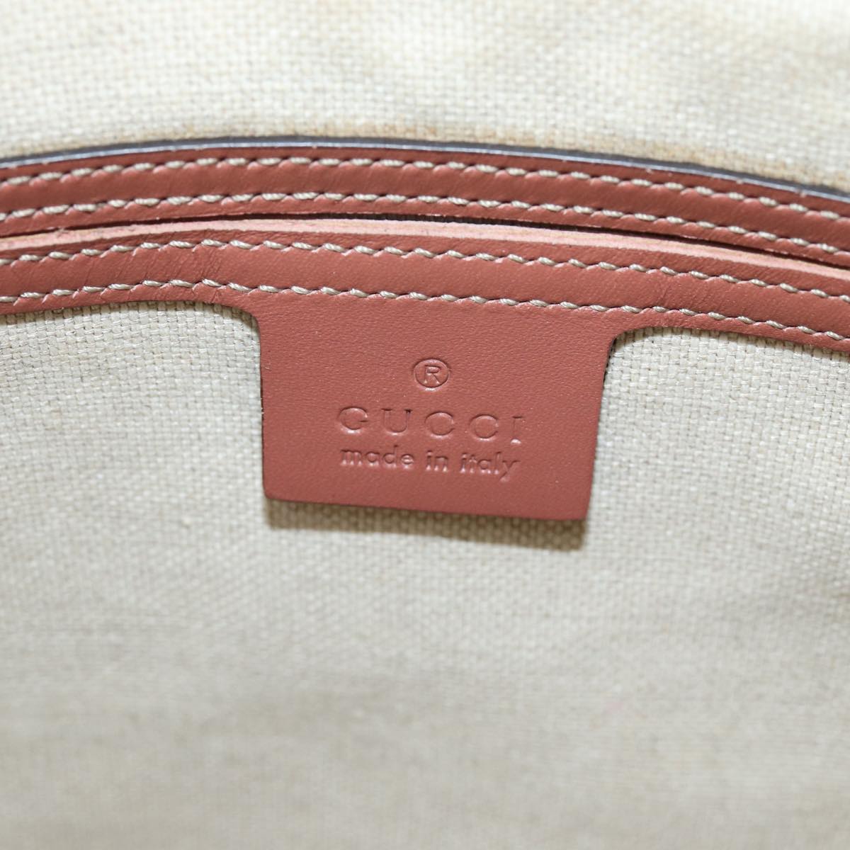 GUCCI GG Supreme Shoulder Bag PVC Beige 295257 Auth 73121