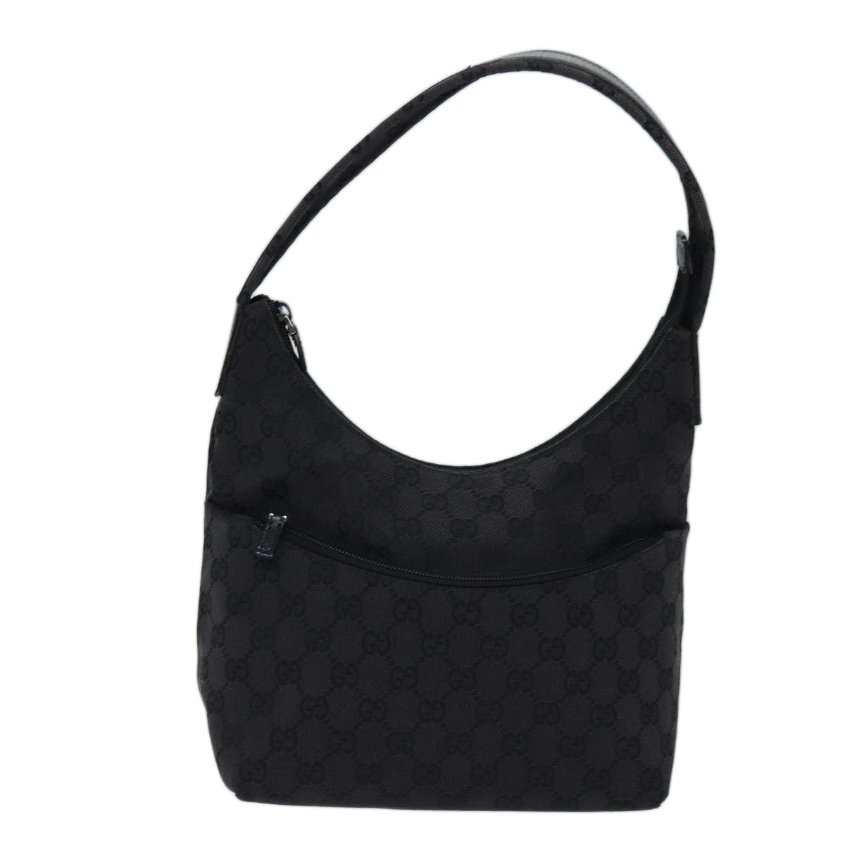 GUCCI GG Canvas Shoulder Bag Black 001 3386 1705 Auth 73127