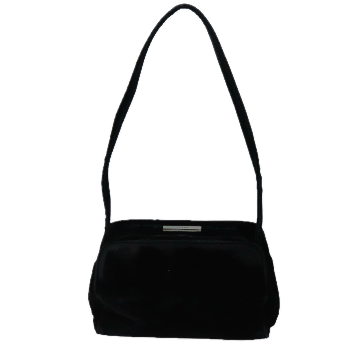PRADA Shoulder Bag Velor Black Auth 73144 - 0