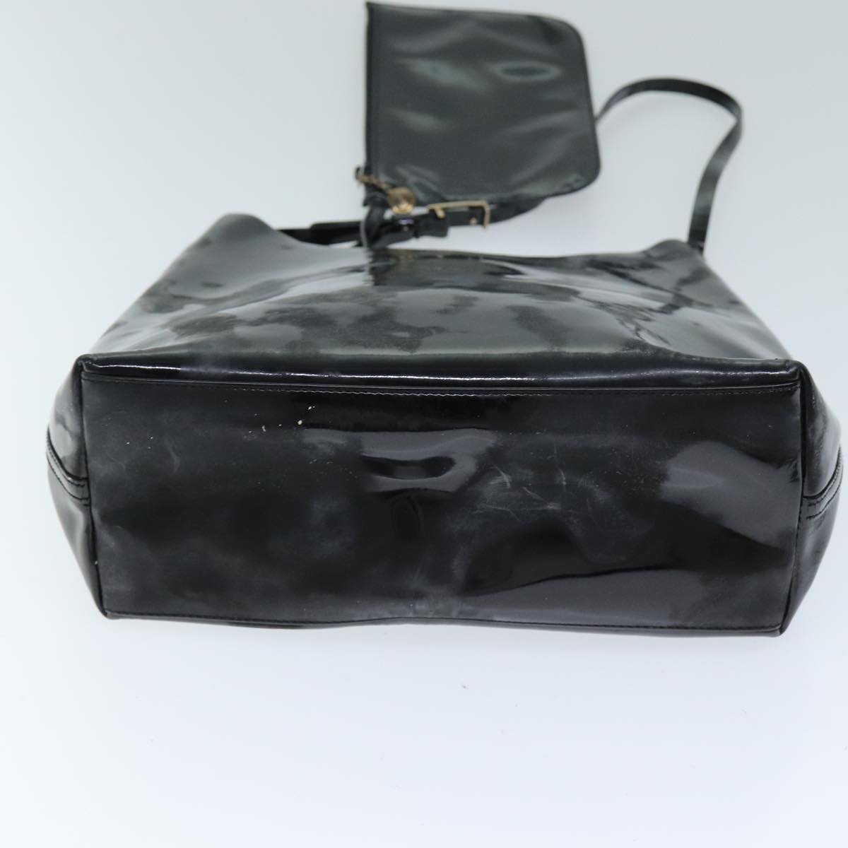 GUCCI Shoulder Bag Patent leather Black Auth 73146