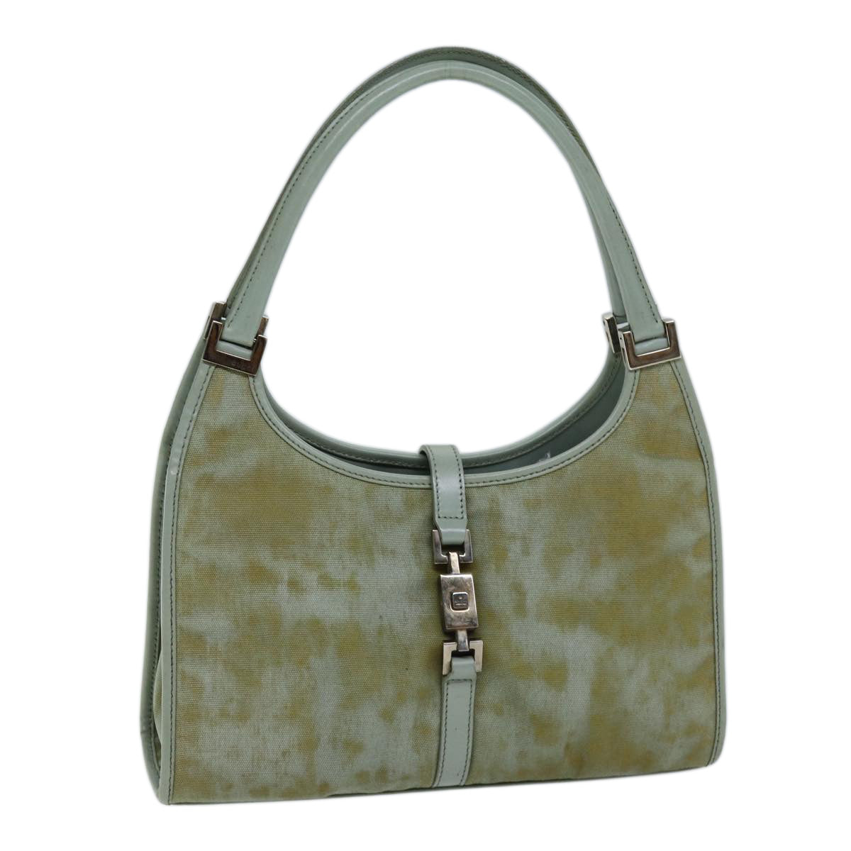 GUCCI Jackie Shoulder Bag Nylon Green 002 1068 Auth 73149