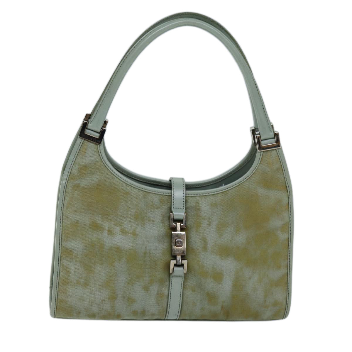 GUCCI Jackie Shoulder Bag Nylon Green 002 1068 Auth 73149