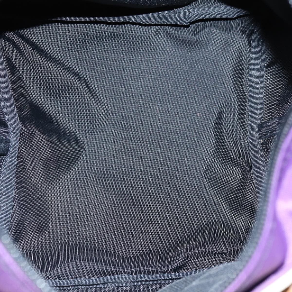 Burberrys Nova Check Blue Label Hand Bag Nylon Purple Auth 73151