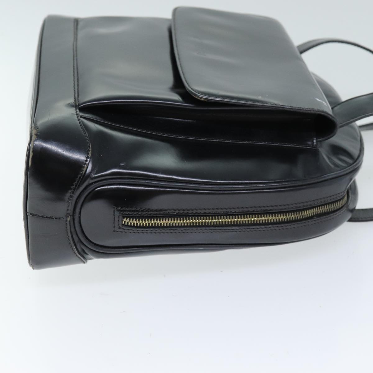 GUCCI Shoulder Bag Patent leather Black 001 090 1649 Auth 73156