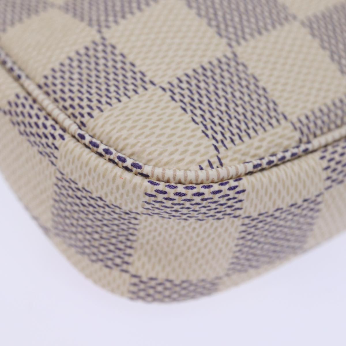 LOUIS VUITTON Damier Azur Mini Pochette Accessoires Pouch N60487 LV Auth 73189SA