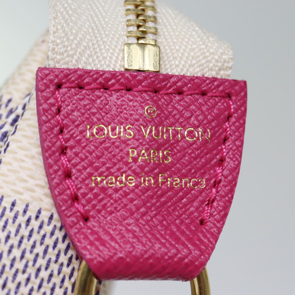 LOUIS VUITTON Damier Azur Mini Pochette Accessoires Pouch N60487 LV Auth 73189SA