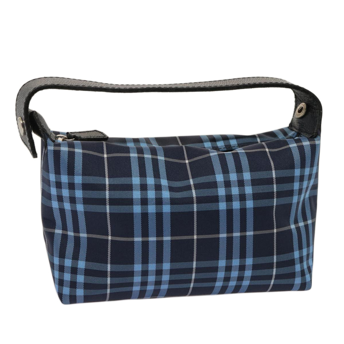 BURBERRY Nova Check Hand Bag Nylon Blue Auth 73195