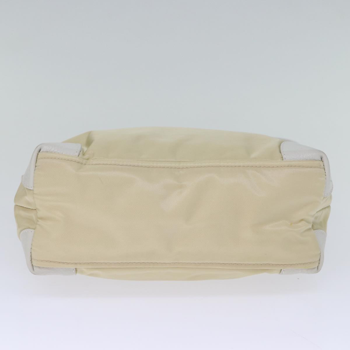 PRADA Shoulder Bag Nylon Cream Auth 73203