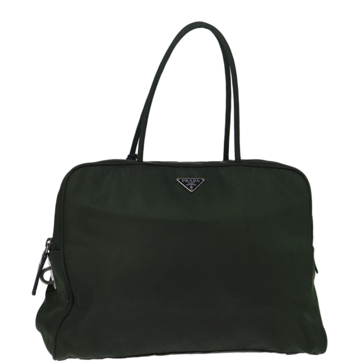 PRADA Hand Bag Nylon Khaki Auth 73205