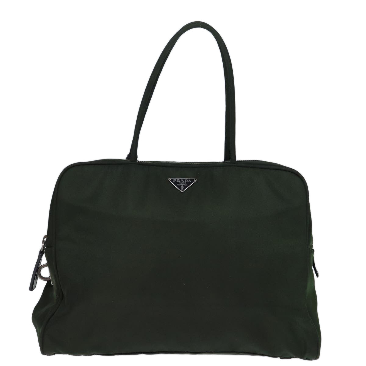 PRADA Hand Bag Nylon Khaki Auth 73205