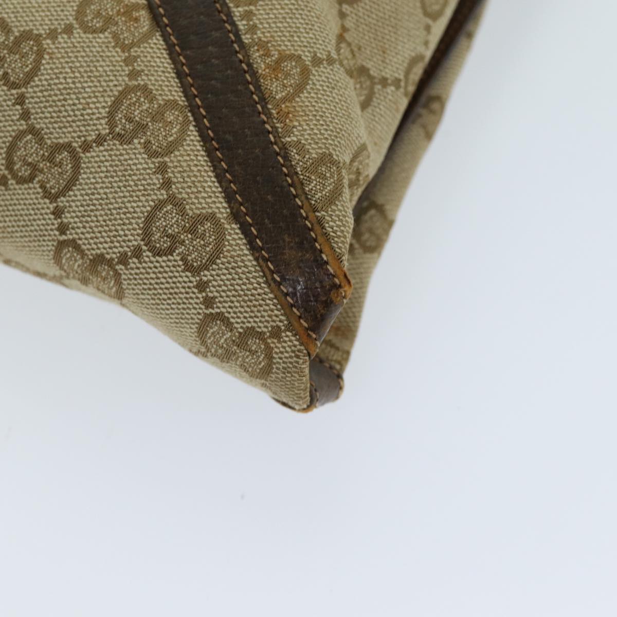 GUCCI GG Canvas Shoulder Bag 2way Beige Auth 73227