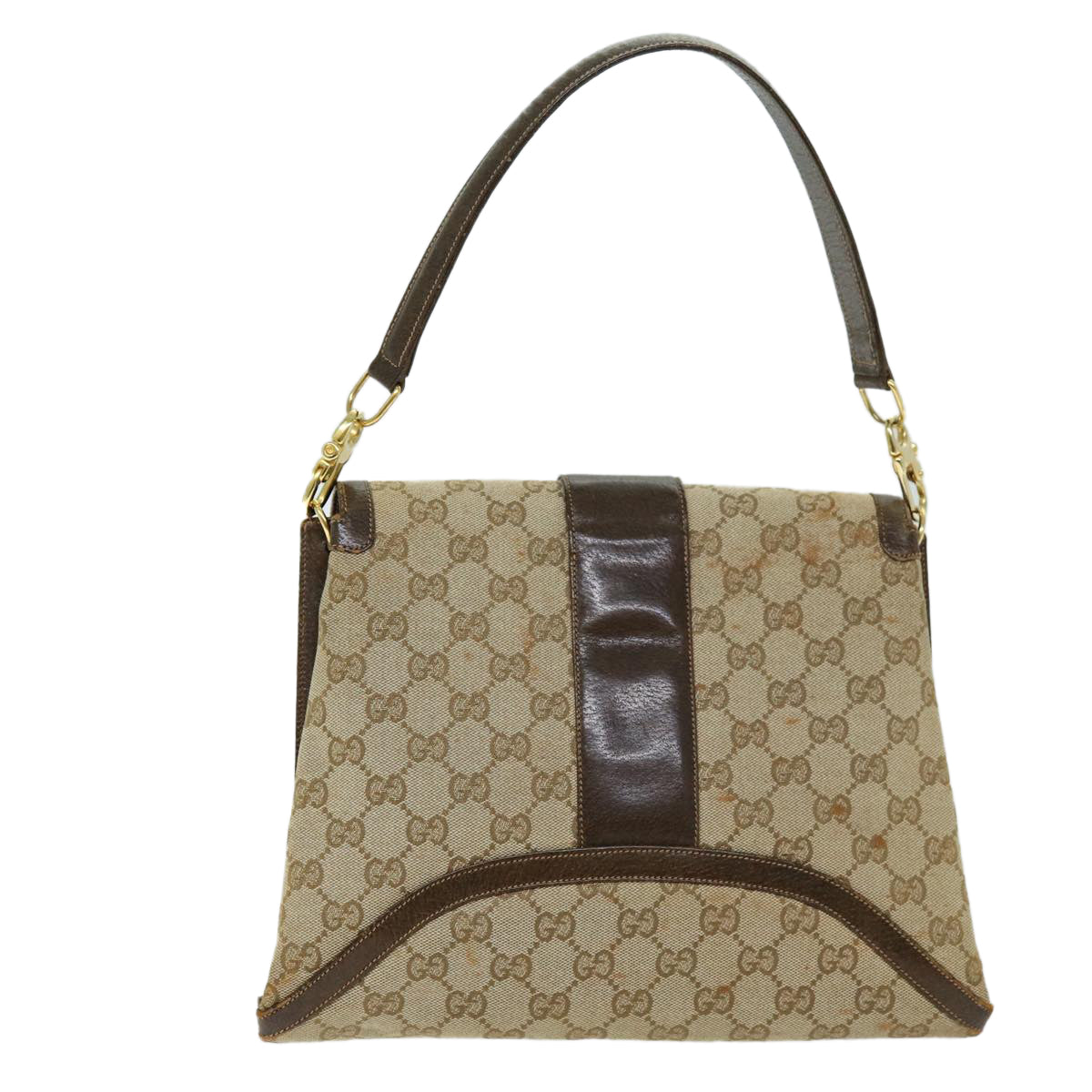 GUCCI GG Canvas Shoulder Bag 2way Beige Auth 73227 - 0