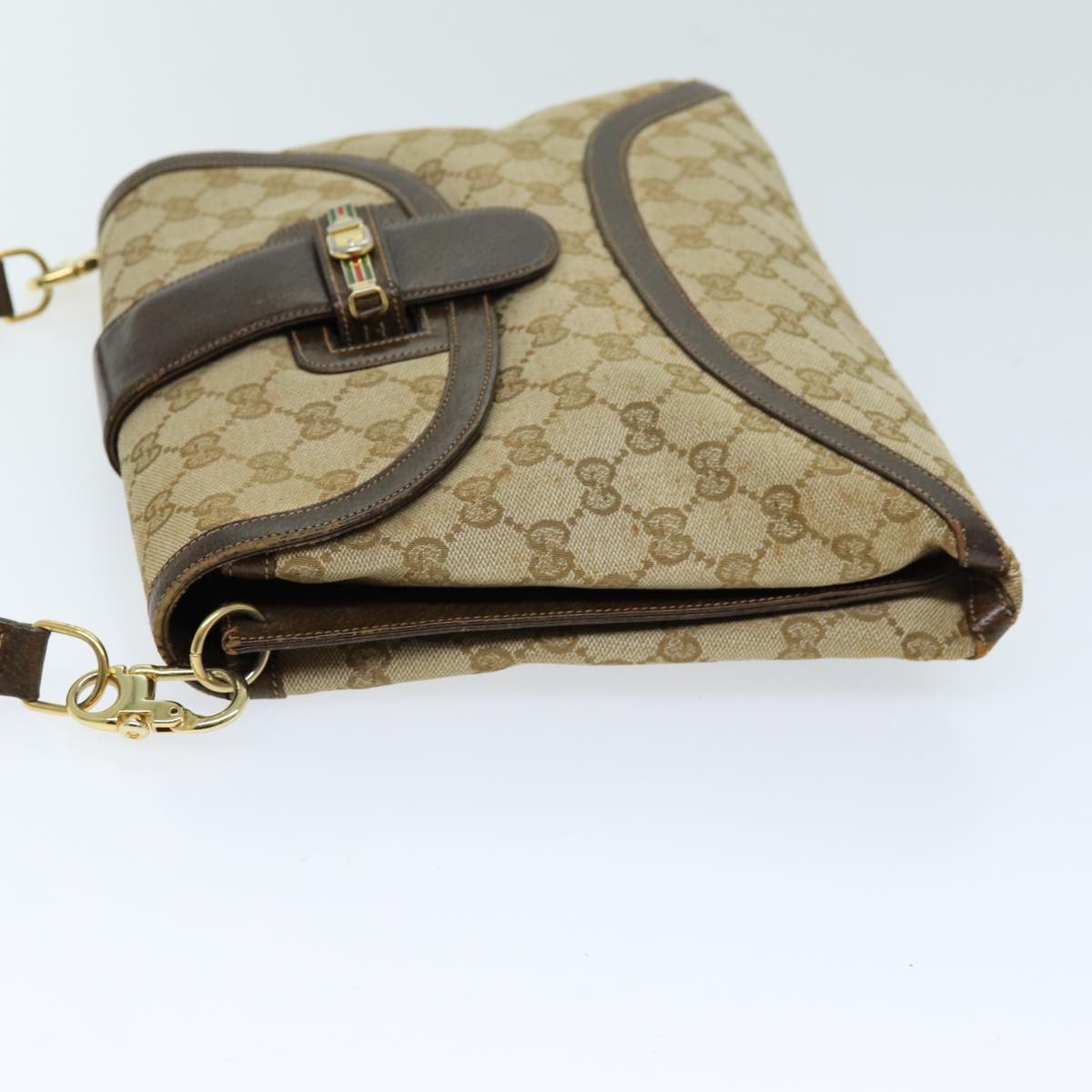 GUCCI GG Canvas Shoulder Bag 2way Beige Auth 73227