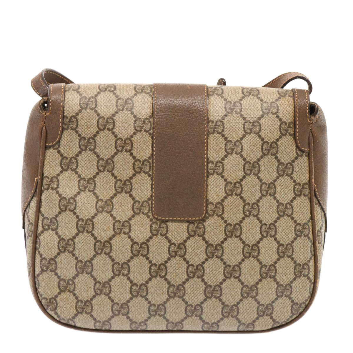 GUCCI GG Supreme Shoulder Bag PVC Beige 001 41 4425 Auth 73228 - 0