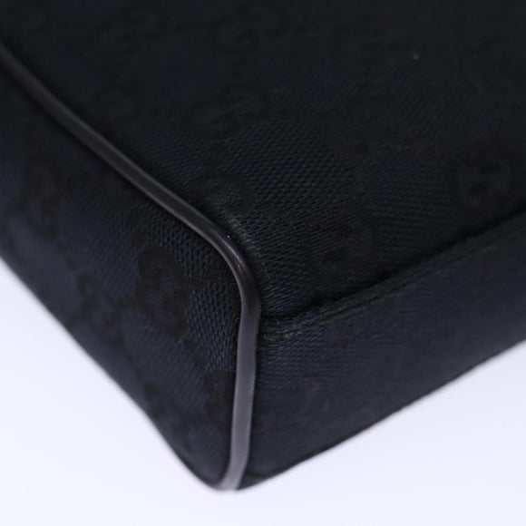 GUCCI GG Canvas Clutch Bag Black 018 1616 Auth 73233