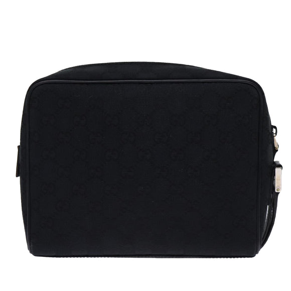 GUCCI GG Canvas Clutch Bag Black 018 1616 Auth 73233