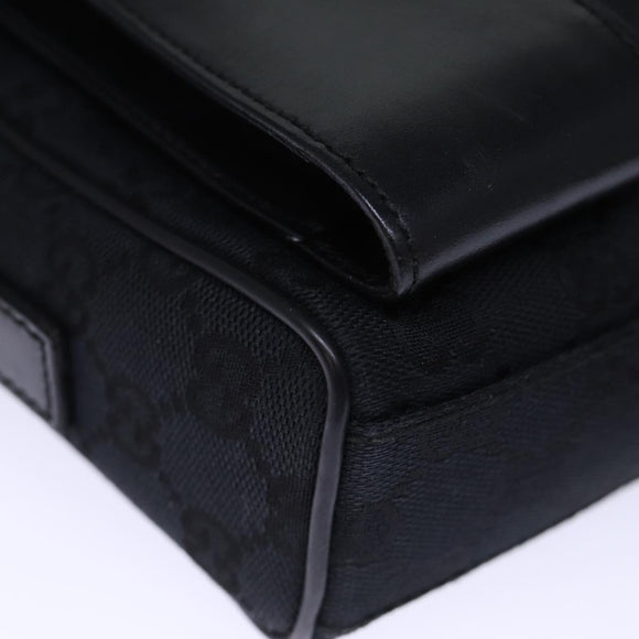 GUCCI GG Canvas Clutch Bag Black 018 1616 Auth 73233