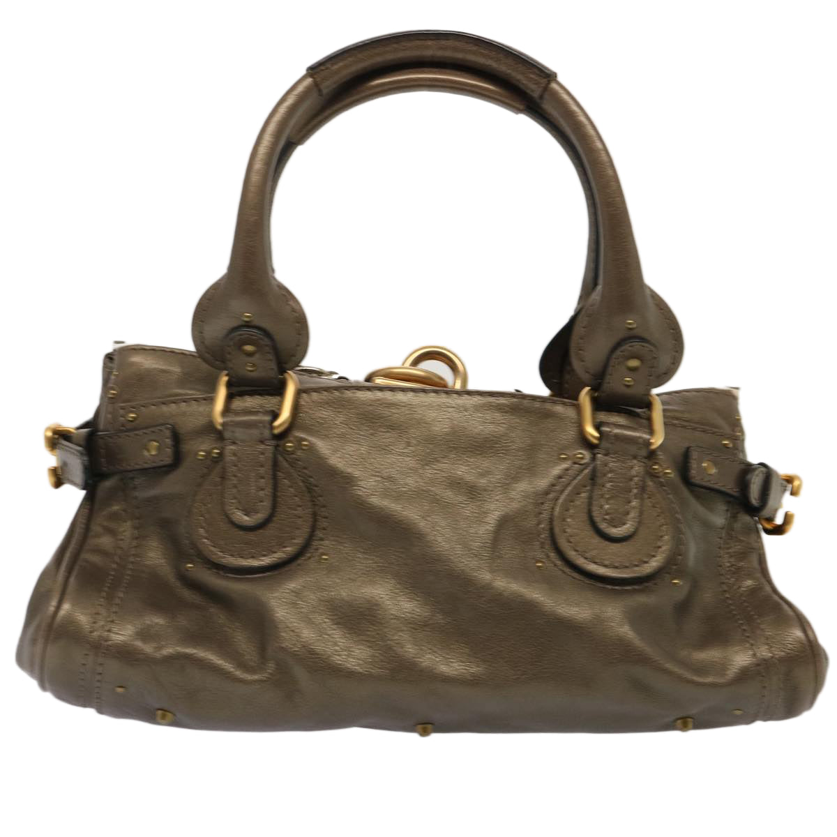 Chloe Paddington Shoulder Bag Leather Brown Auth 73238 - 0