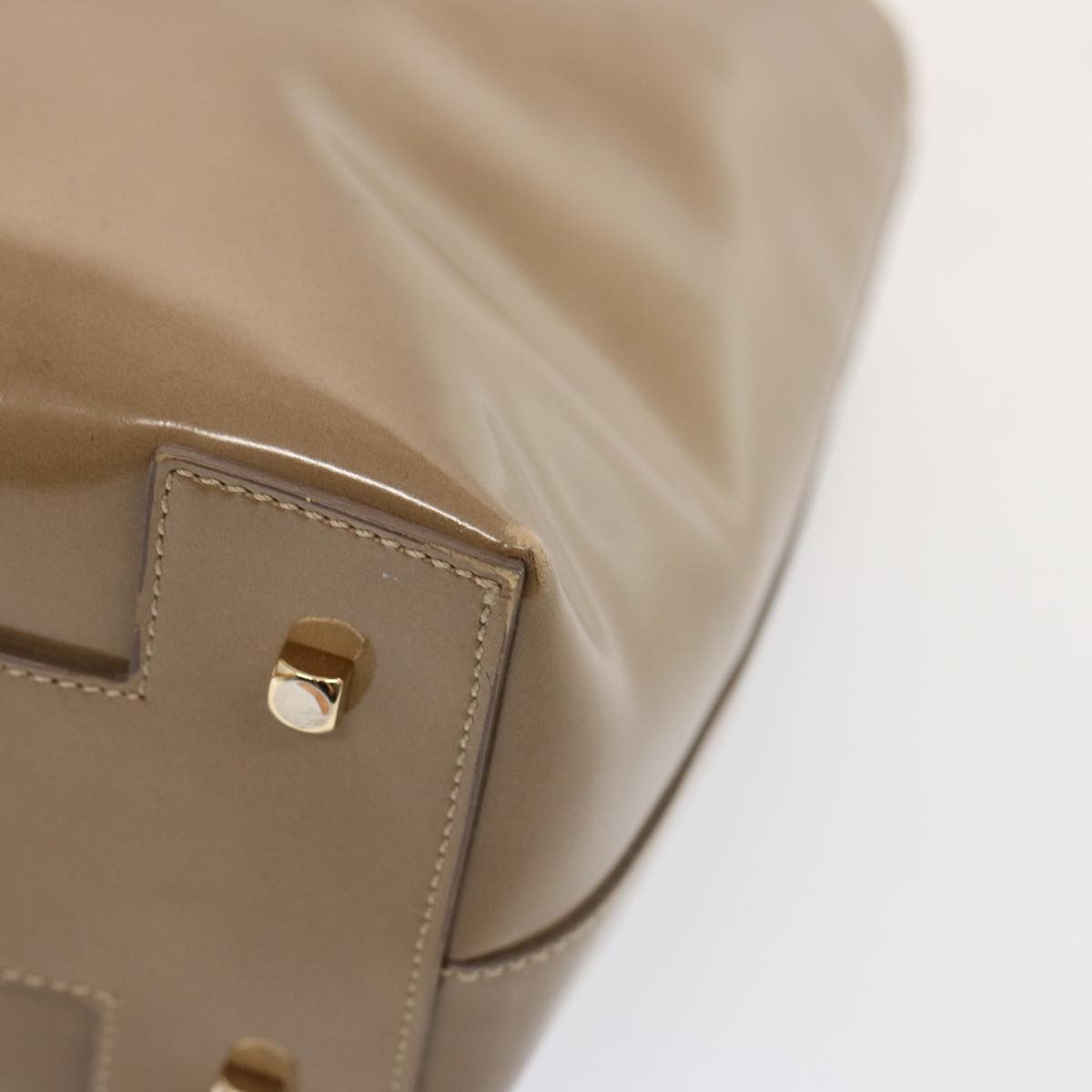Salvatore Ferragamo Hand Bag Patent leather Brown Auth 73239