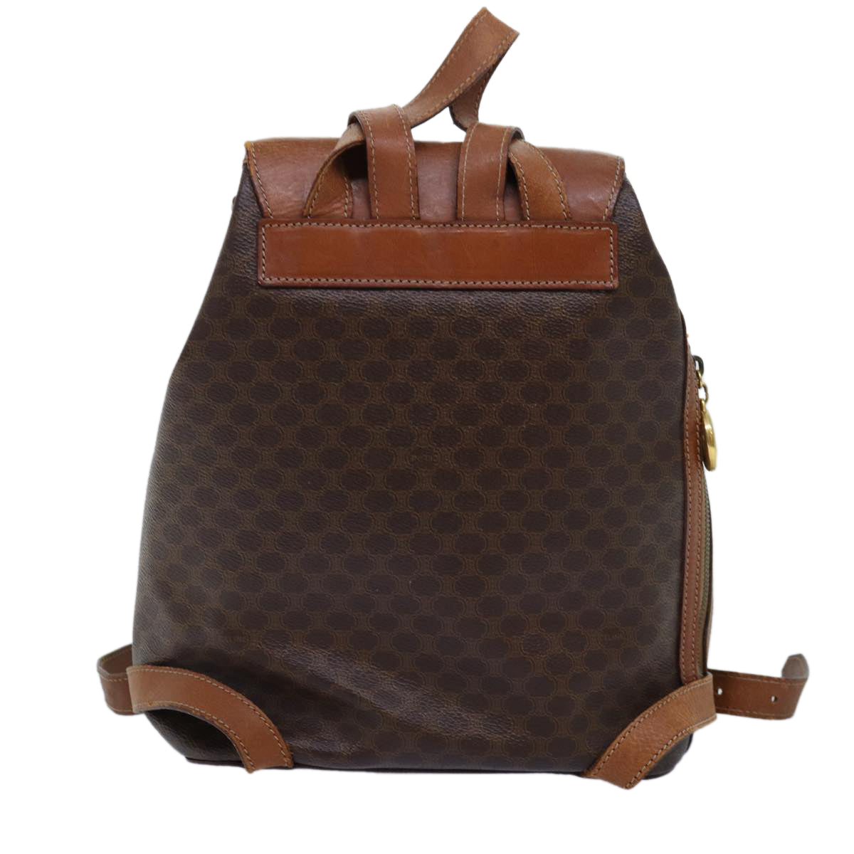 CELINE Macadam Canvas Backpack PVC Brown Auth 73241 - 0