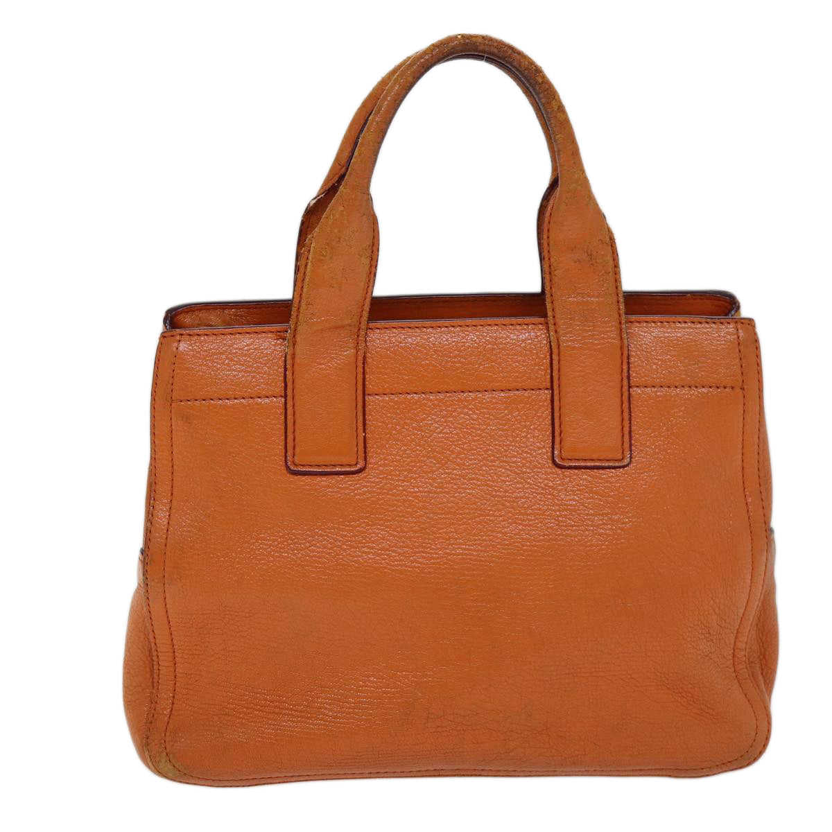 Miu Miu Hand Bag Leather 2way Orange Auth 73247 - 0