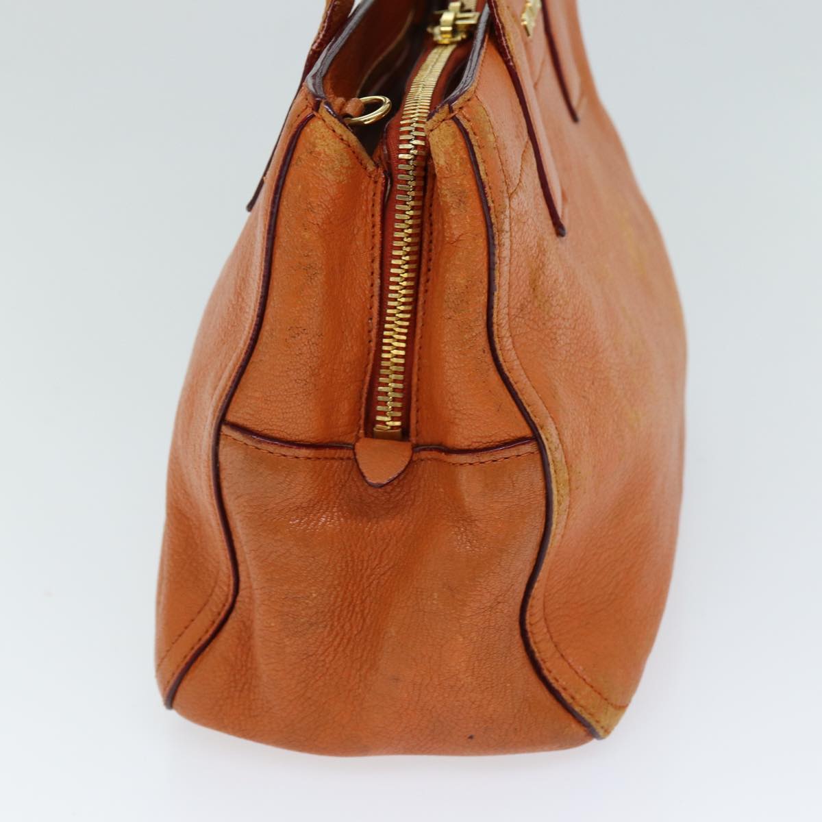Miu Miu Hand Bag Leather 2way Orange Auth 73247
