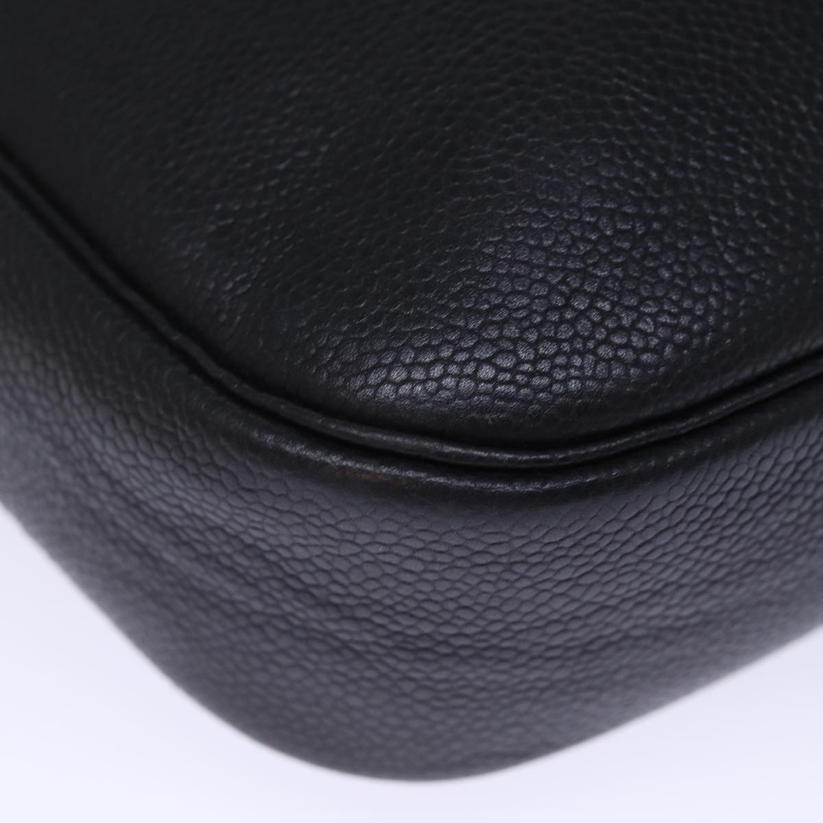 Christian Dior Shoulder Bag Leather Black Auth 73255