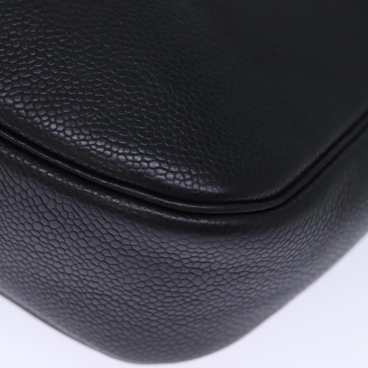 Christian Dior Shoulder Bag Leather Black Auth 73255