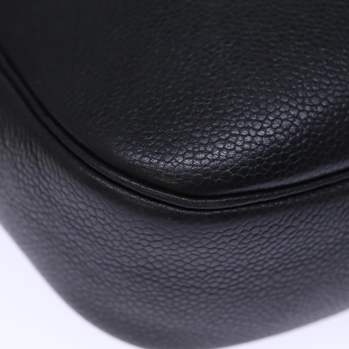 Christian Dior Shoulder Bag Leather Black Auth 73255