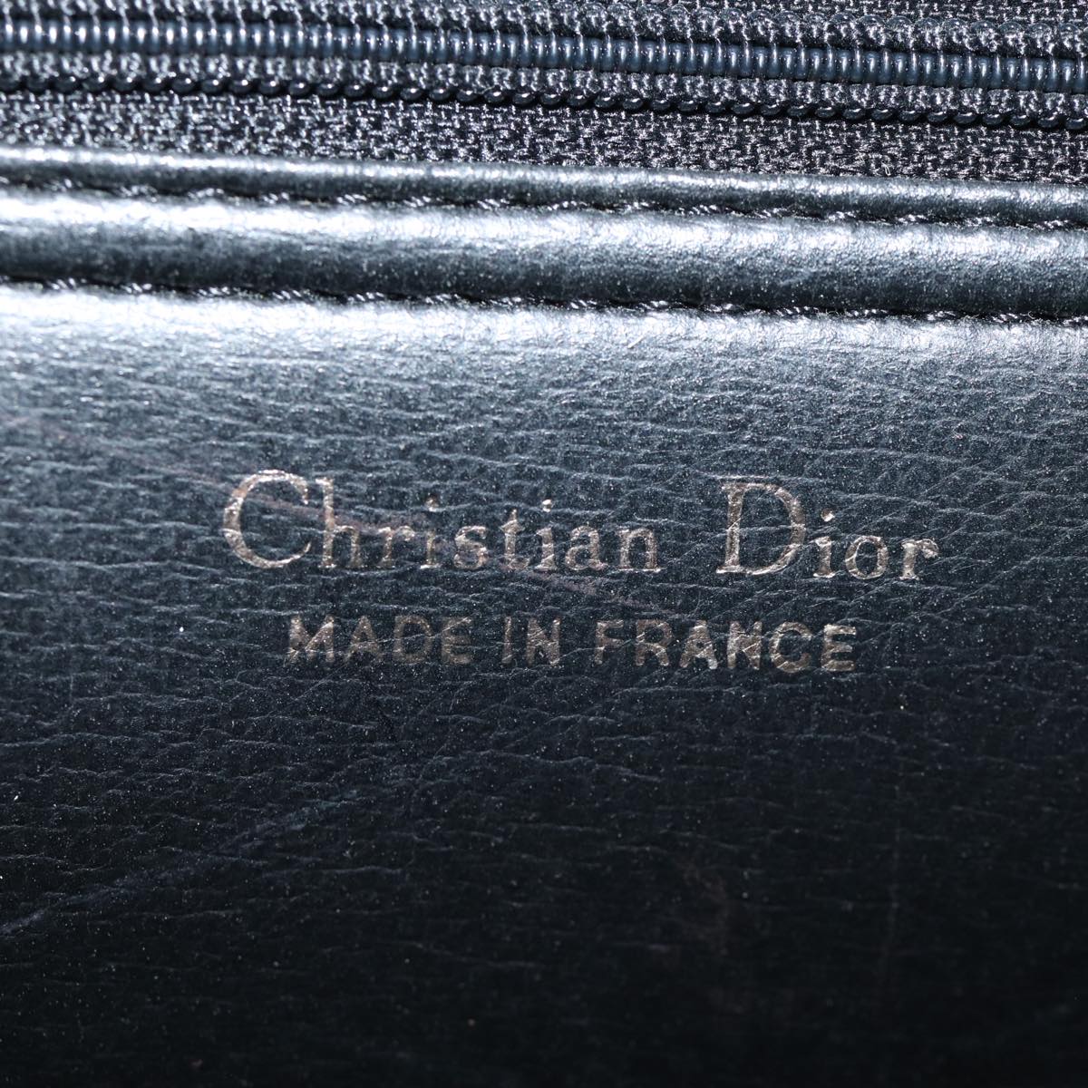 Christian Dior Shoulder Bag Leather Black Auth 73255