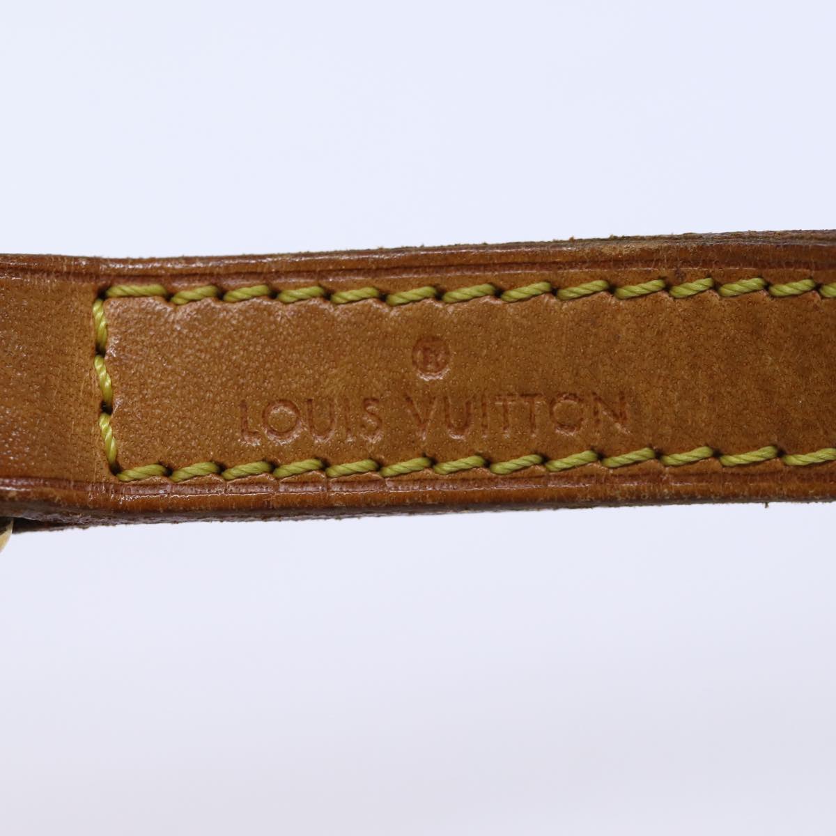 LOUIS VUITTON Shoulder Strap Leather 36.2"" Beige LV Auth 73266