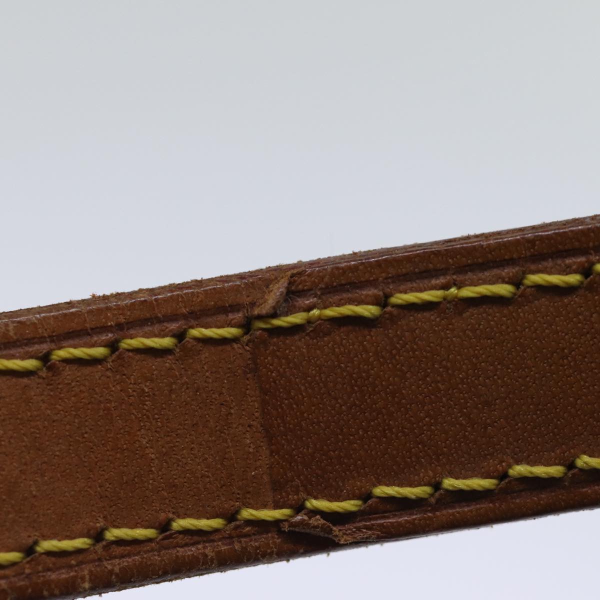 LOUIS VUITTON Shoulder Strap Leather 35.4"" Beige LV Auth 73267