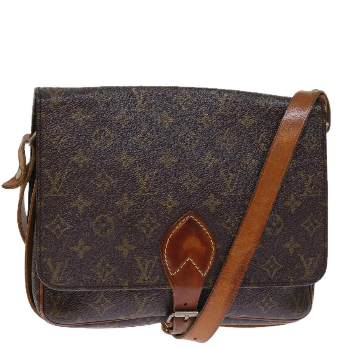 LOUIS VUITTON Monogram Cartouchiere GM Shoulder Bag M51252 LV Auth 73291