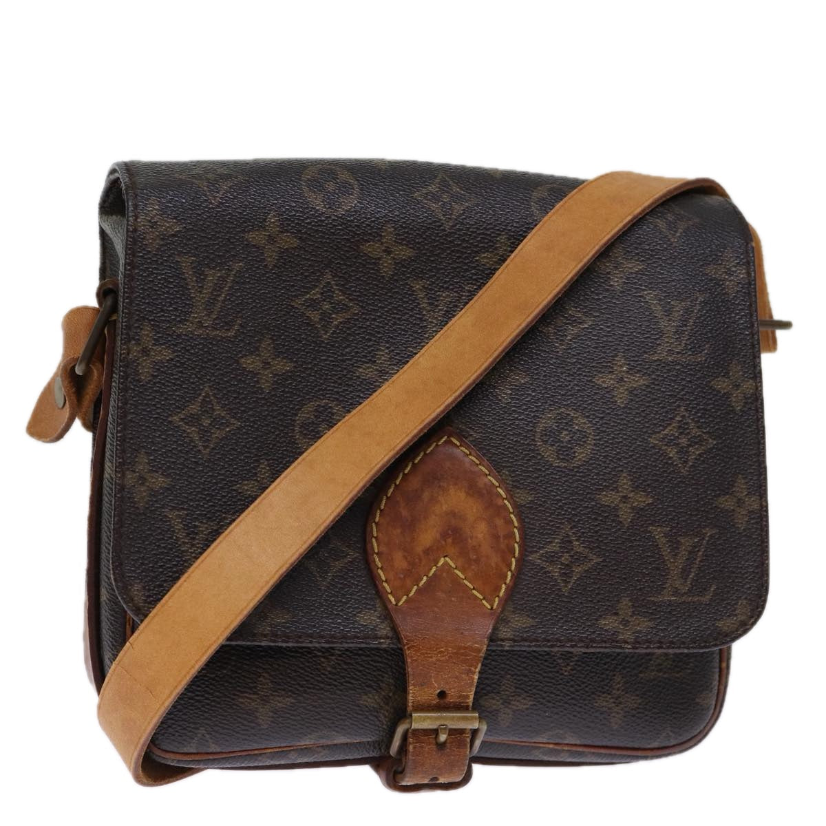 LOUIS VUITTON Monogram Cartouchiere MM Shoulder Bag M51253 LV Auth 73292