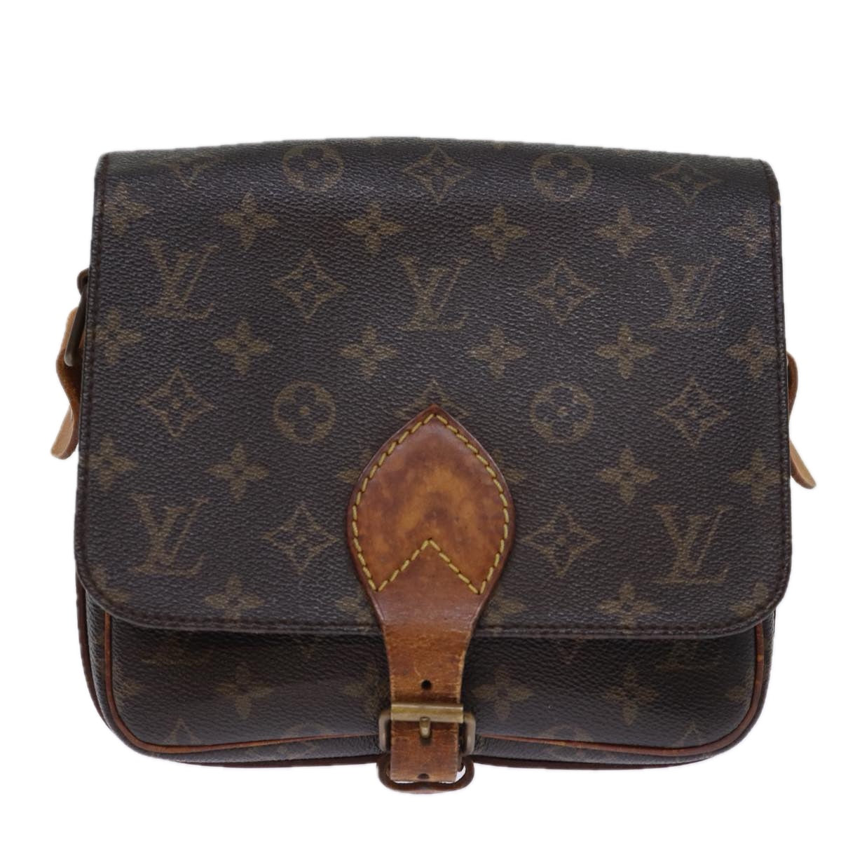 LOUIS VUITTON Monogram Cartouchiere MM Shoulder Bag M51253 LV Auth 73292