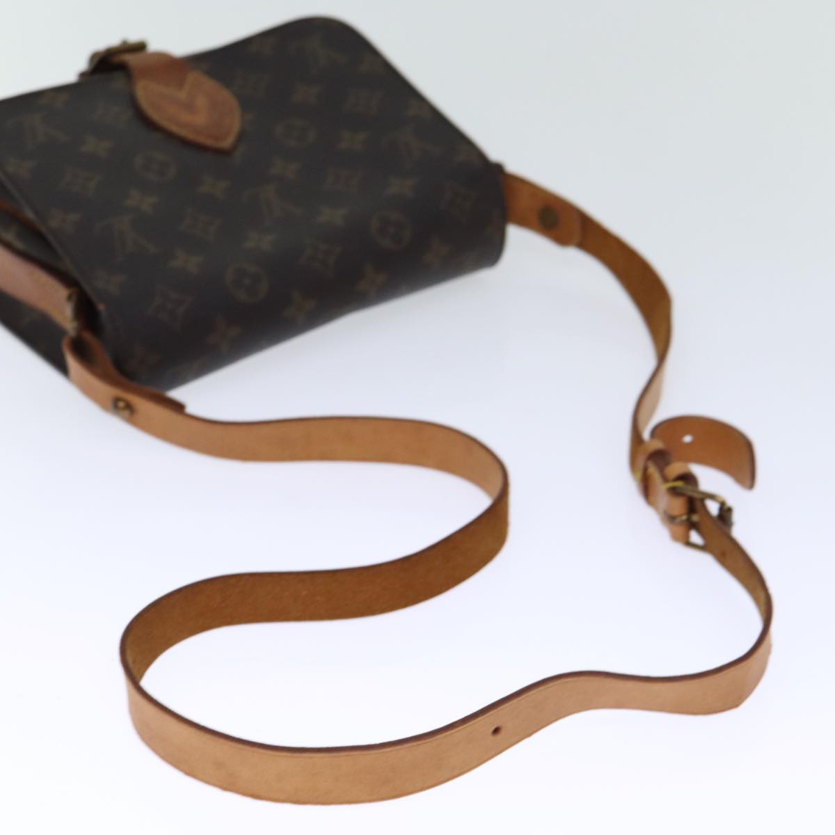 LOUIS VUITTON Monogram Cartouchiere MM Shoulder Bag M51253 LV Auth 73292