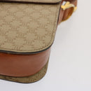 CELINE Macadam Canvas Shoulder Bag Beige Auth 73295-15