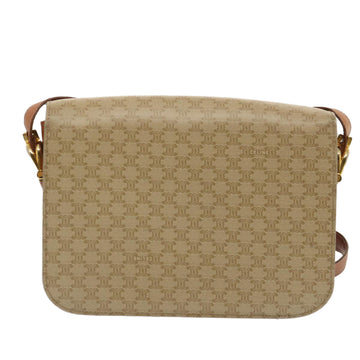 CELINE Macadam Canvas Shoulder Bag Beige Auth 73295 - 0
