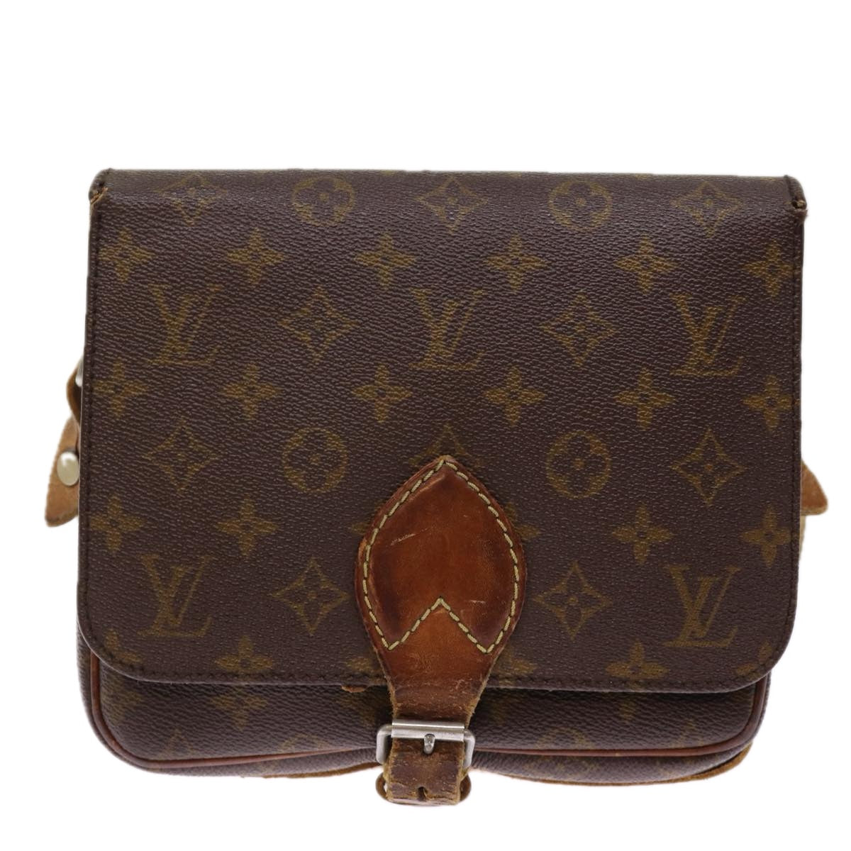 LOUIS VUITTON Monogram Cartouchiere MM Shoulder Bag M51253 LV Auth 73297