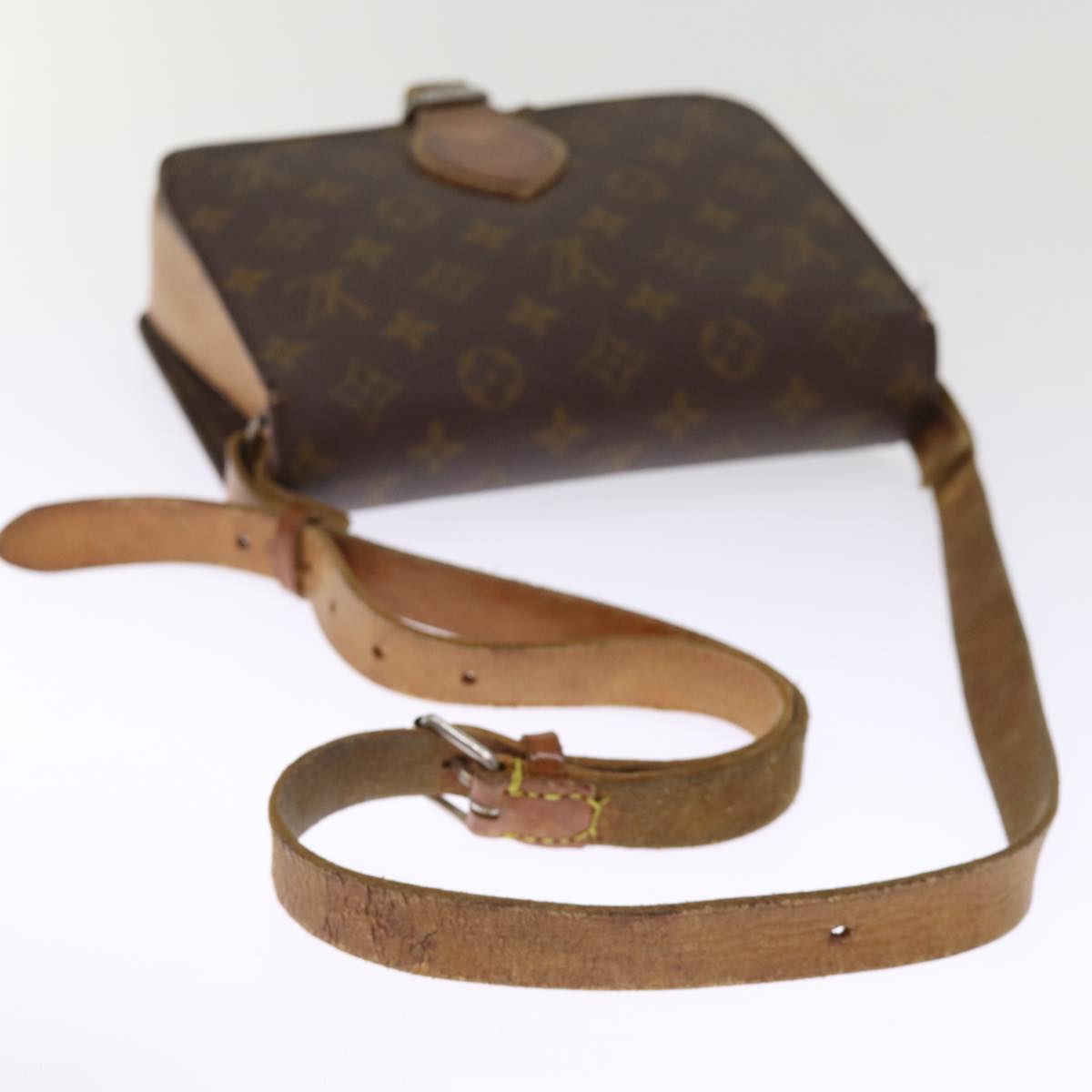 LOUIS VUITTON Monogram Cartouchiere MM Shoulder Bag M51253 LV Auth 73297