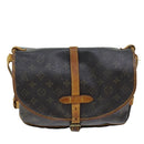 LOUIS VUITTON Monogram Saumur 30 Shoulder Bag M42256 LV Auth 73298-2
